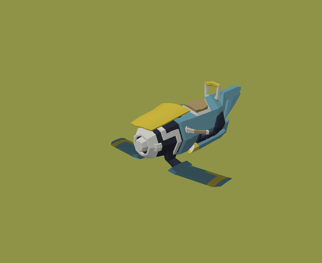 Rotating low-poly Hover Bike 1