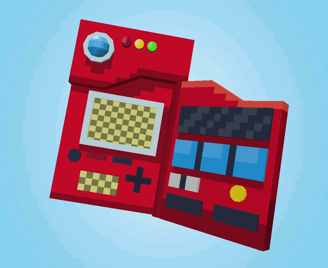 Rotating low-poly Pokéitems collection
