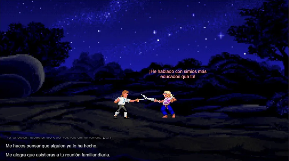 Monkey Island Fight dialogue interface