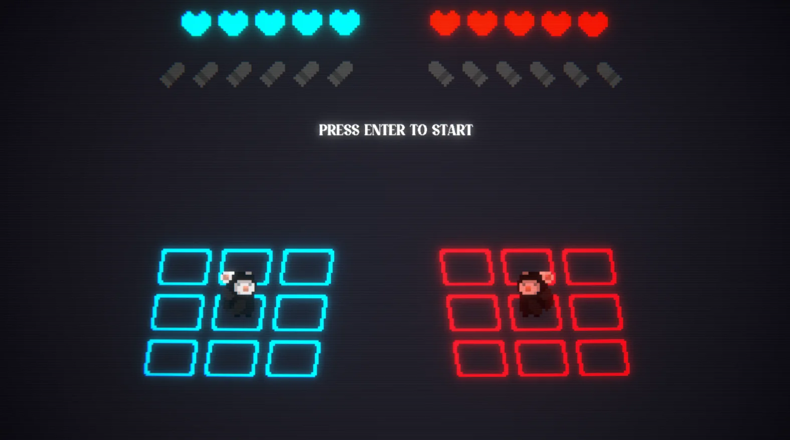 The two perspective battle grids used in Shotgun Battle Grid