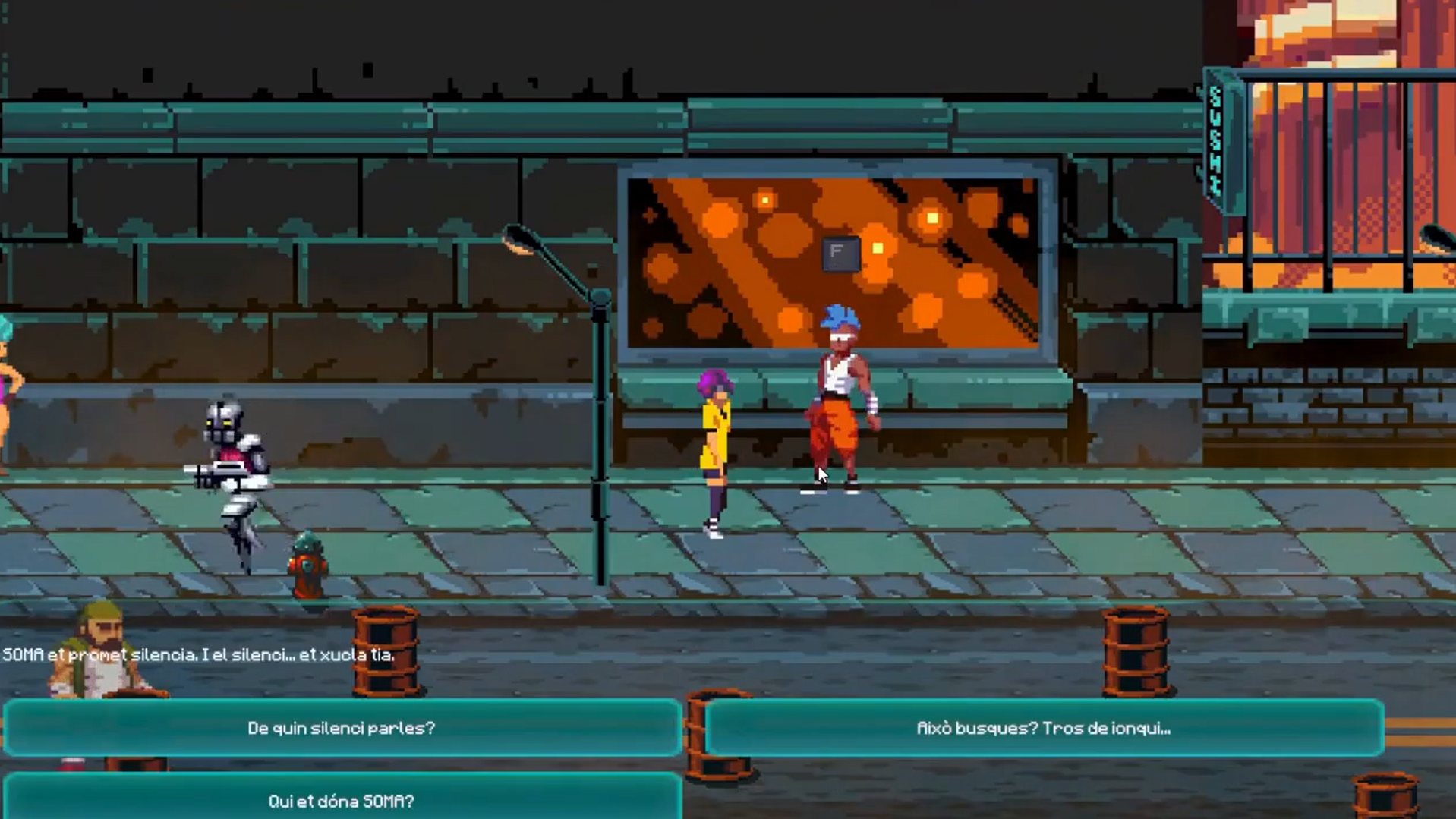 SOMA branching dialogue