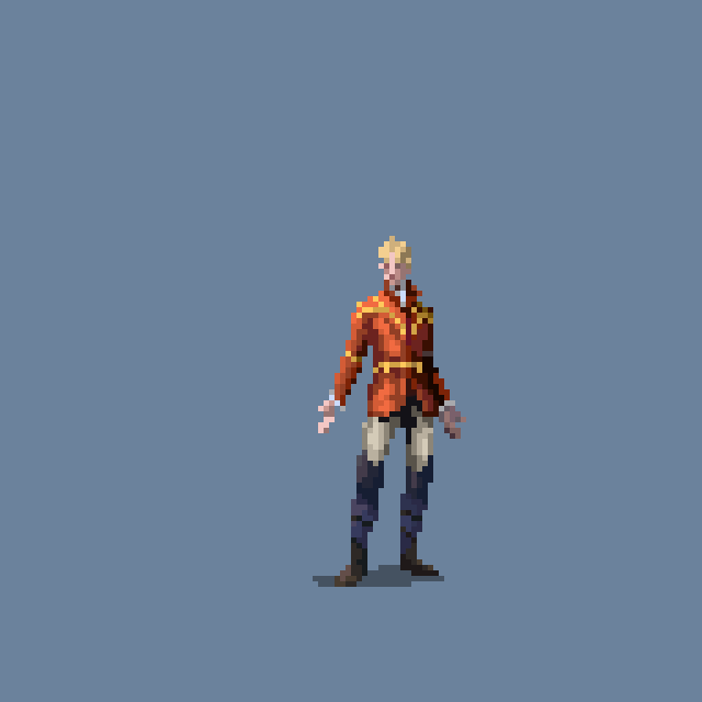Pixel art interpretation of Jezal dan Luthar