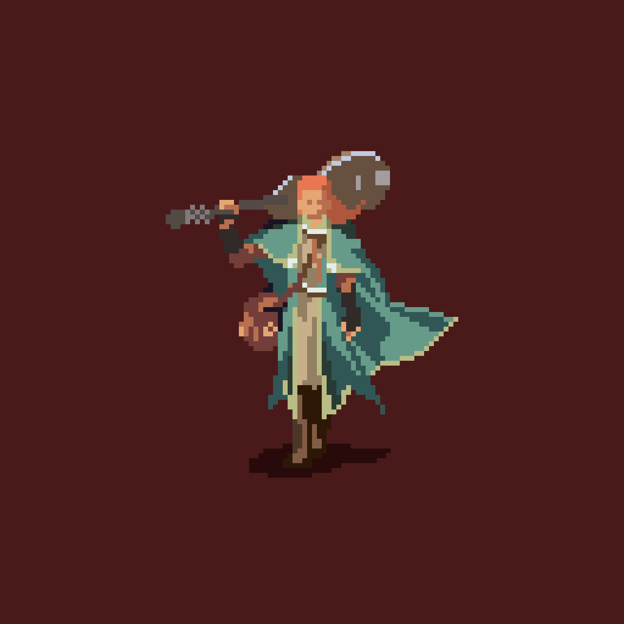 Pixel art interpretation of Kvothe