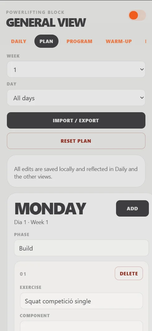 Power App general plan view
